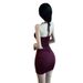 18YX00012025Halter Two-Piece Set With Metal Ring Sexy Backless Tube Top And Ultra Short Skirt For Women_ecoleips.com