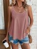 Large Big 5xl Women Leisure Simple Boho Camis Tops Women's Hollow Out Top Pullovers New Summer Casual Beach Shirts Clothing_ecoleips.com