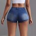 Women's Clothing Fashion Hot Girl Big Pocket Bullet Denim Short_ecoleips.com