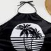 Women's Clothing Hot Selling Coconut Tree Split Swimsuit Beach Sexy Conservative Cover Belly One Piece Cross_ecoleips.com