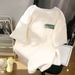Women's Retro White T-Shirt Short Sleeved Loose Fit Summer Top Trendy Hong Kong Style Niche Design National Trend_ecoleips.com