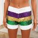 Aria Basics Aria Basics Shorts Sexy Girl Elastic Cross-Border Fashion Multi-Color Stage Women's Clothing Party European And American Sequin Hot_ecoleips.com