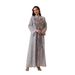 NC64 Mesh Embroidery Sequined Long Skirt Abaya Cross Border Dress for Women Muslim Fashion_ecoleips.com