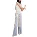 Fashionable Lace Trimmed Multi Layered Black And White Sequin Midi Skirt Novel Irregularly Tied Niche Design Trendy Women's Bottoms_ecoleips.com