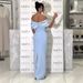 Women's Clothing Luxury Dress Dinner Party Annual Meeting Small Dress Bandage Dress One Shoulder_ecoleips.com