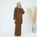 Modest Abaya Dress Women's Autumn Winter Thickened Knitted Two-Piece Suit Loose Sweater Skirt Set Middle East_ecoleips.com