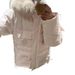 girl Girl New 2025 Jacket For Women Pink Parka Workwear Down Cotton Coat Winter Thickened Large Fur Collar Loose Fit_ecoleips.com