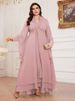 Women's Clothing Middle East Elegant Large Size Dress Fashionable Ruffle Literary Retro Bridesmaid Dress_ecoleips.com