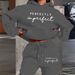 Women's Fashionable Casual Street Dance Wear Autumn/Winter Hooded Sweatshirt And Sweatpants Set Warm Perfect Letter Print Streetwear_ecoleips.com
