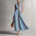 Women's Cotton Linen V-Neck Sleeveless Dress with Waist Belt - Elegant Fashion Spring/Summer Casual Thin Dress_ecoleips.com