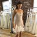 European And American Style Sexy Short Dress Waist Cinching Backless Strapless Top with Tassels And Sequins for Women_ecoleips.com