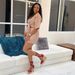 Women's Clothing Geometric Plaid Print Summer Cardigan Set Casual Fashion Style With Pockets On Both Sides_ecoleips.com