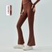 Ningbo Big Tree Yoga High Waist Hip-Lifting Casual Slightly Flared Fitness Long Stretch Slimming Tight Wide-Leg Pants_ecoleips.com