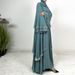 Verve 4618 New Chiffon 2025 Striped Large Bell Sleeve Long Dress Robe Cardigan Set Ethnic Clothing For Women_ecoleips.com