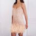 Tassels and feathers sequin dress sexy V-neck suspender dress_ecoleips.com