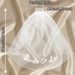 Bridal Veil With Pearl Embroidery & 'Bride To Be' Foil Lettering – Elegant Short Wedding Headpiece (Under 60cm)_ecoleips.com