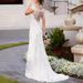 Summer New Style Off-Shoulder Long Sleeve Slimming Wedding Dress Floor Length Lace Fishtail Skirt Gown for Women_ecoleips.com