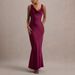 2025 European And American Cross-border New Style Elegant High-end Satin Slim-fit Bodycon Fishtail Backless Sexy Dress_ecoleips.com