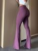 Aria Basics Cross-Border European And American Women's Fashion In-Stock Casual Straight-Leg Yoga Slim Fit Flared Long Pants_ecoleips.com