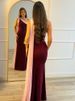 Mozision Diagonal Collar Backless Sexy Maxi Dress Women Elegant Patchwork One Shoulder Sleeveless Bodycon Club Party Long Dress_ecoleips.com