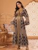 Musilin Hot Selling Women's Fashion Sequin Gold Edged Embroidered Yarn Robe Two Piece Set_ecoleips.com