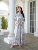 Cross-Border Muslim Women's Long Robe, Printed Rhinestone Beaded Arabic Dress Abayas, Elegant Loose-Fitting Long Sleeve All-Season Garment_ecoleips.com