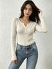 2026 New Korean Style Pure And Alluring Look! Henley Collar_ecoleips.com