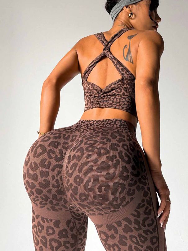 New Seamless Yoga Outfit Set For Women, European American Style, Tight Pants And Tank Top Two-Piece Set, TEME Hot Sale_ecoleips.com