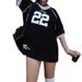 Women's Retro Digital Print Top Short Sleeve Loose Casual Sporty Versatile Street Style Summer New Wholesale Foreign Trade_ecoleips.com
