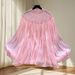 Korean-Inspired Floral Embellished Blouse – Elegant Fringe & Flowy Sleeves (S-L, Versatile For Work & Date Night)_ecoleips.com