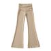 Women's Clothing Hot Girl Style Low Waist Knitted Flared Pants Suit Casual Pants Elastic Tight Hip Trousers Mopping Pants_ecoleips.com