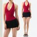 In-stock Sexy And Alluring V-neck Halter Neck Tank Top With Chest Pads, Slim Fit, Waist-cinching, Backless Camisole For_ecoleips.com