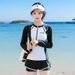 Women's plus Size Sporty Swimsuit Two Piece Conservative Slimming Flat Heeled Bikini Set for Summer Hot Springs_ecoleips.com