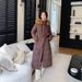 Women's Extra-Long Hooded Winter Coat, Slim-Fit Puffer Jacket, Thickened Polyester Trench Coat For Cold Weather_ecoleips.com