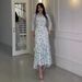 Women's Clothing Spring Gentle Style Small Fresh Floral Ruffle Long Dress For Women_ecoleips.com