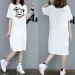 Cute Cartoon Simple Printed Women's Short-sleeved Dress Fashionable Maternity Dress_ecoleips.com