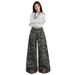 European And American Cargo Pants 24 Autumn Winter New Camouflage Item Versatile High Waist Wide Leg Straight Casual_ecoleips.com