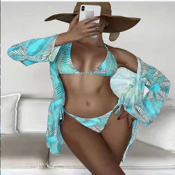Women's Sexy Bikini Set With Mesh Cover-Up - 3-Piece Swimsuit For Beach & Pool - Quick-Dry Fabric - S/M/L Sizes_ecoleips.com