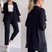 Women's High-Rise Palazzo Pants And Blouse Set Stretch Waist Trousers with 3/4 Sleeve Top Khaki Black Green M-XXL 70% Polyester_ecoleips.com