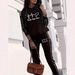 Women's Autumn Winter Fashion Hooded Printed Two Piece Set Long Sleeved Trouser Side Stripe Design Casual Slim Fit Outerwear_ecoleips.com