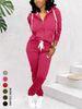 European And American Cross Border Spot Long Sleeved Sweatshirt Jacket Paired With Trousers Women's Two Piece Set, New Spring Style._ecoleips.com