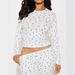 Women's Clothing Casual Cute Flower Round Neck Long Sleeve Home Comfortable Trousers Set_ecoleips.com