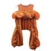 Sexy Round Neck Puff Sleeve Top For Women Mesh Off Shoulder Slimming Glossy Loose Fit Versatile Shirt_ecoleips.com