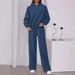 New Autumn And Winter Women's 2 Piece Casual Hooded Fleece Sweatshirt Sports Suit_ecoleips.com