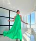 Spring/Summer Women's Elegant Pleated Full Skirt Pullover Button Loose Dress European American Style Best Selling_ecoleips.com
