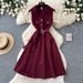 Sophisticated V-Neck Shift Dress For Women, Sleeveless A-Line Midi Dress With Notched Collar, Elegant Bodycon Office Dress_ecoleips.com