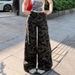 Floor-length 2025 Spring/autumn Casual American Style New Camouflage High-waisted Loose Wide-leg Pants Retro Jeans For_ecoleips.com