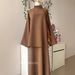 Verve 2025 Autumn Winter Muslim New Lazy Loose Slimming Versatile Fashion Solid Color Top And Skirt Set_ecoleips.com