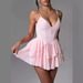European And American Style's Clothing 2024 New French Sexy Deep V Backless Ruffled Halter Neck High-end Dress For_ecoleips.com