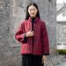 girl Chinese Retro Button Jacket Stand Collar Short Women Winter Padded Thick Zen Style Warm Tea Clothing Cotton Coat_ecoleips.com